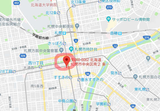 メンズクリア北海道札幌店の地図