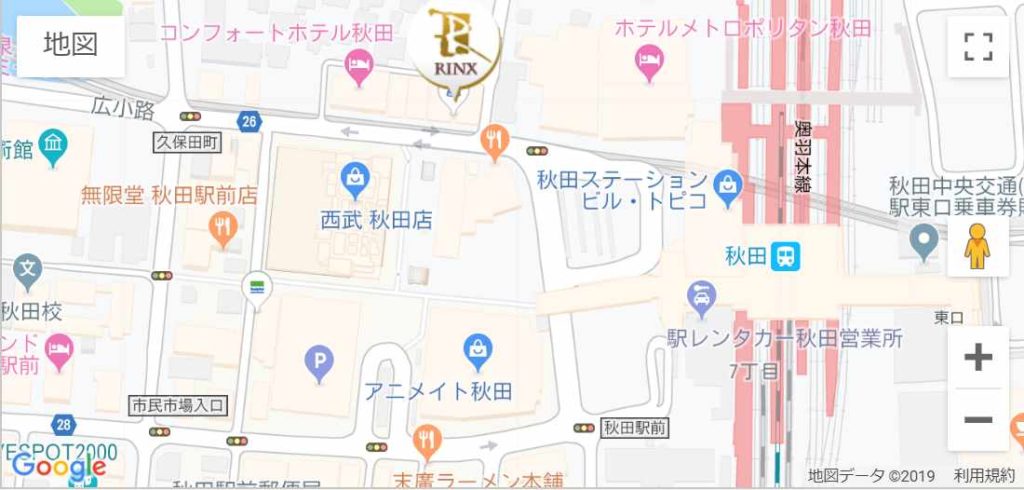 リンクス秋田店のマップ