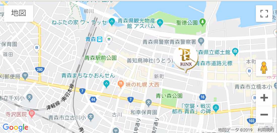 リンクス青森駅前店のマップ