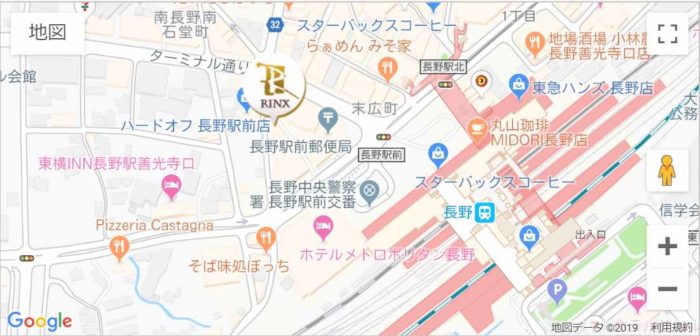 リンクス長野駅前店のマップ