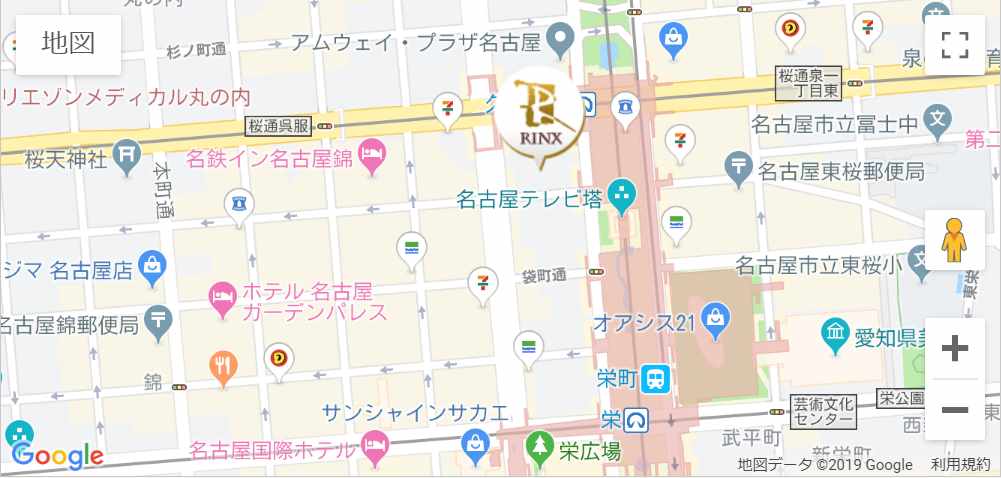 リンクス名古屋栄店のマップ