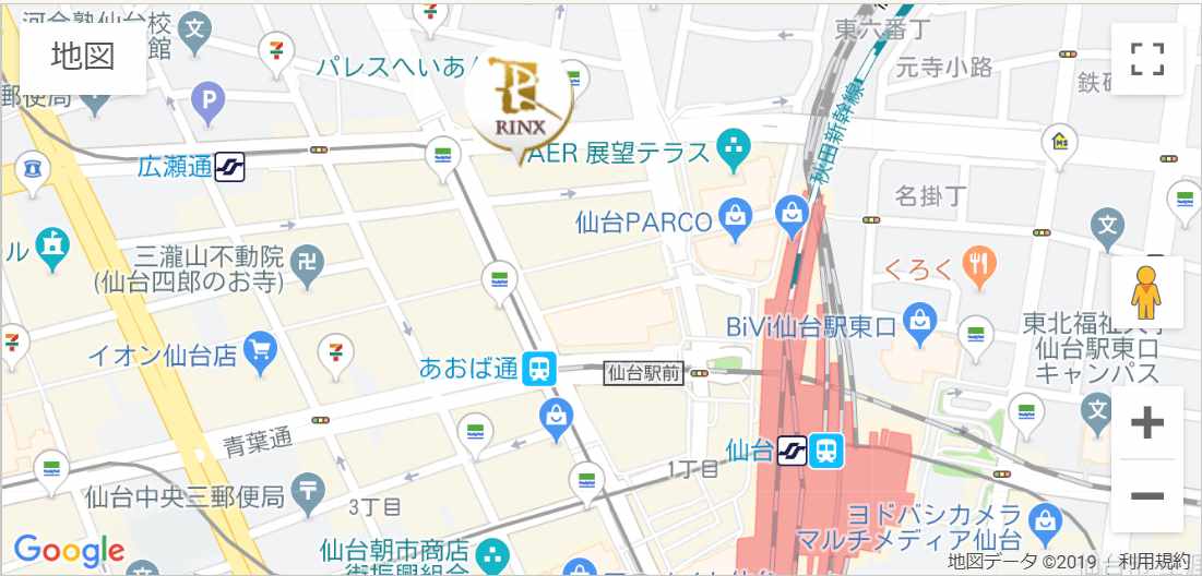 リンクス宮城仙台店のマップ