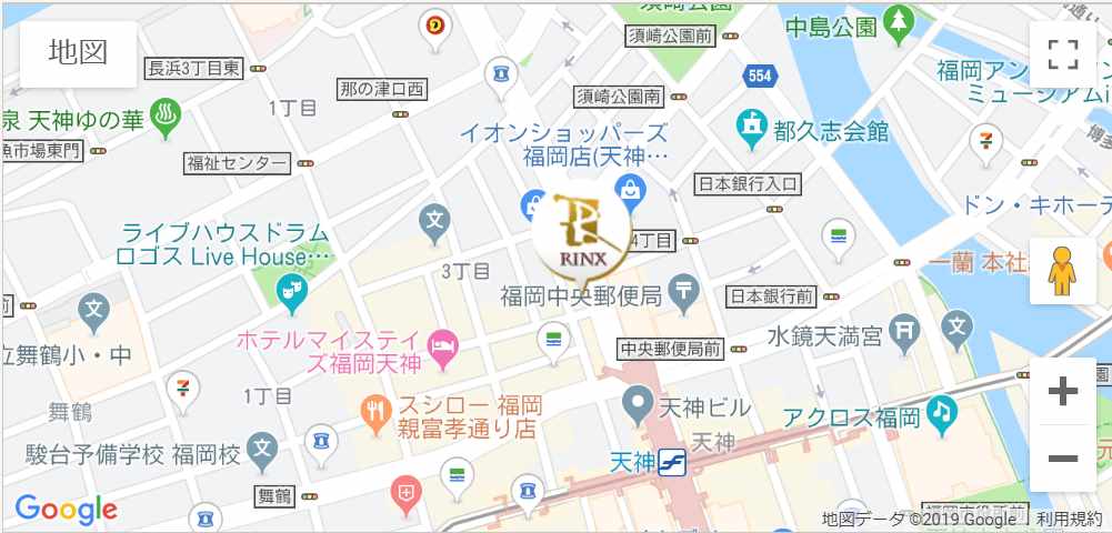 リンクス福岡天神店のマップ