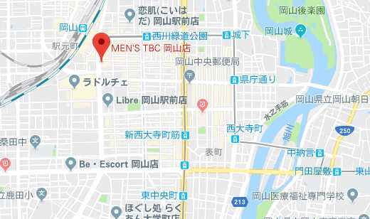 メンズTBC岡山店の地図