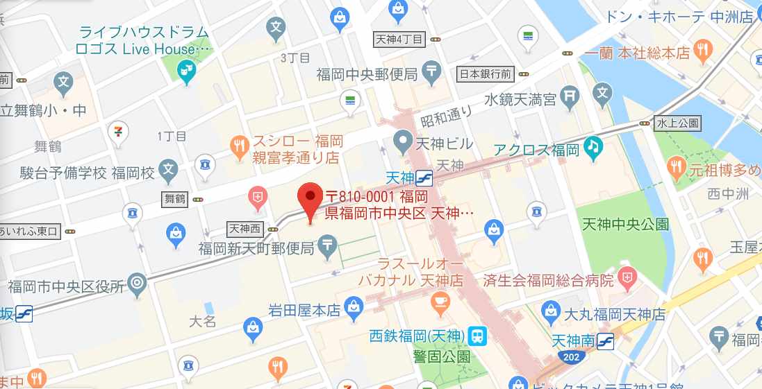 メンズTBC【天神店】のマップ