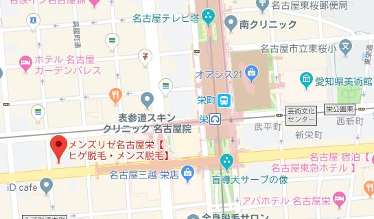 メンズリゼ名古屋栄＿MAP