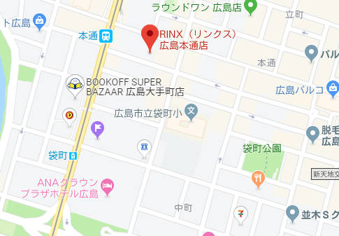 リンクス広島本通店の地図