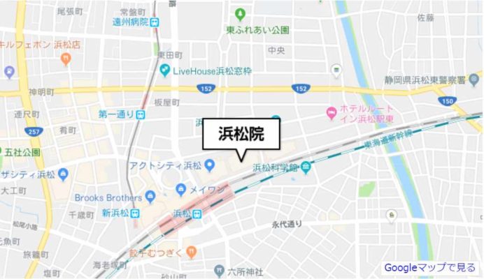 湘南美容クリニック【浜松院】のマップ