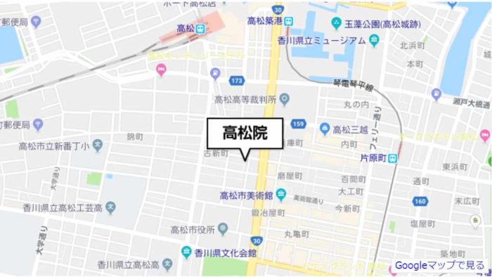 湘南美容クリニック【高松院】のマップ